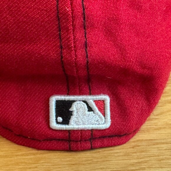 NEW ERA MLB Philly Phillies 100% Wool Baseball Hat, Logo Patch, Red/Black, 7 1/8 - Picture 8 of 16